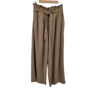 Banana Republic Paperbag Trousers Waist Tie‎ Belt Wide Leg Tencel Size 10